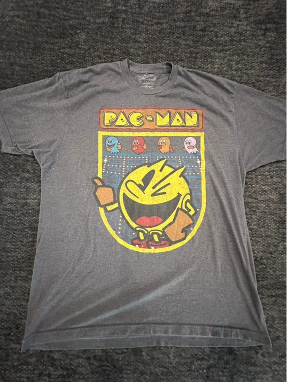 Pac-Man Ghosts Graphic T Shirt Men’s XXL Gray Bandai Namco Life Group Retro
